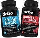 Colon Cleanser Detox & Kidney Cleanse - 15 Day Colon Cleanse Pills Probiotic & Kidney Detox Support Supplement Cranberry - Bowel Movement Supplements for Intestinal Stomach Bloating Gut & Kidneys