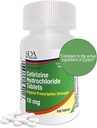 SDA Laboratorier Hele dagen 24- timers Allergi Medicin 100 Grev Antihistamin for Allergier, Pollen, Hay Fever, Tør, Itchy Eyes