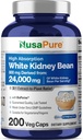 NusaPure White Nyre Beans 30: 1 Extract, 800 mg Ækvivalent med 24,000 mg 200 Vegan Capsules - Bioperine - (Vegan, Non- GMO)
