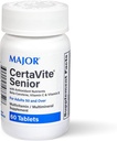 MAJOR CertaVite Senior Multivitamin med antioxidanter - Multivitamin til kvinder og mænd med Beta- Caroten, Jern, C-vitamin & E - understøtter immunitet, energi og vision - 60 tabletter