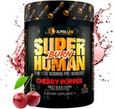 ALFA LION Superhuman Burn - 2 i 1 Metabolisme Booster Pre Workout og termogene Fat Burner for mænd - Appetite Suppressant og vægttab supplement (21 Servere, Sweet Black Cherry Flavor)