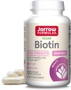Jarrow Formulas ® Biotin Ultra Strength 5000 mcg, Kosttilskud, hår, hud og negle Support, 100 Veggie Kapsler, Op til 100 dages forsyning