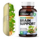 BIO KRAUTER Brain Support Supplement - 100 Count - 1300 mg Blend of Ashwagandha, Panax Ginseng og Ginkgo Biloba - Vegan, No Fillers