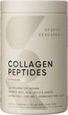 Sports Research Collagen Peptider - Hydrolyzed Type 1 & 3 Collagen Powder Protein supplement for sund hud, negle, & Joints - Nem blanding Vital Nutrients & Proteiner, Collagen for kvinder og mænd