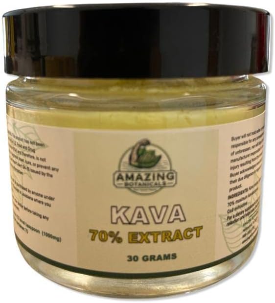 Premium Kava 70% ekstrakt - høj potens afslapning og stress relief supplement - Natural Mood Booster, Calmness and Sleep (30 Bedste)