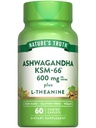 Nature 's Truth KSM- 66 Ashwagandha against 124; 60 Caplets against 124; med L- Theanine against 124; Vegan, Non- GMO, & Gluten Free Supplement