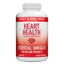 Heart Health Essential Omega 3 Fish Oil med E-vitamin - High Potency Omega 3 Fish Oil Supplement med EPA & DHA - Burpless Softgels fra Sardines & Anchovies - Non- GMO, Gluten Free - 60 Serveringer