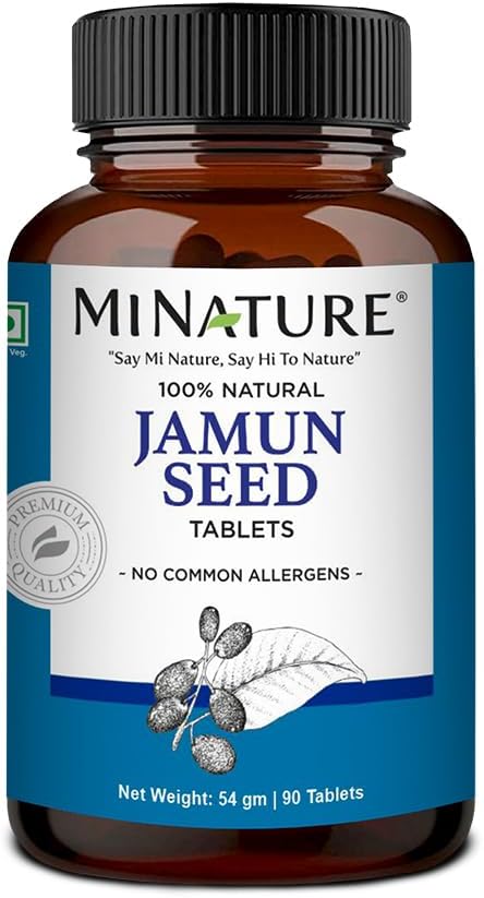 minature Jamun Seed Tablets against 124; 90 Tablets against 124; Natural Daily Use Formel 124; Vegan