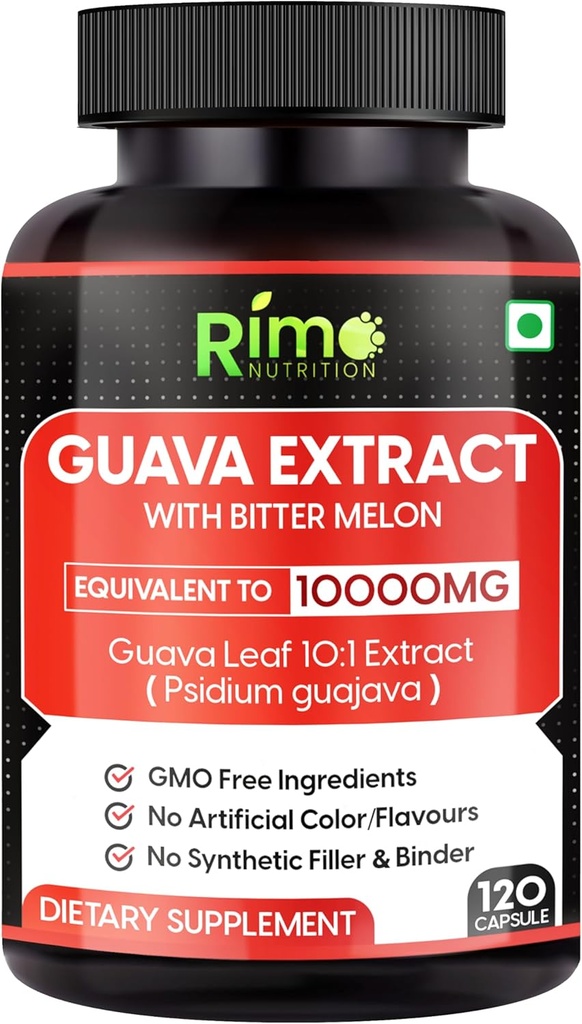 Guava Leaf Extract med Bitter Melon 120 Veg Kapsler 1000 mg Per Serving (120 Kapsler, Guava)