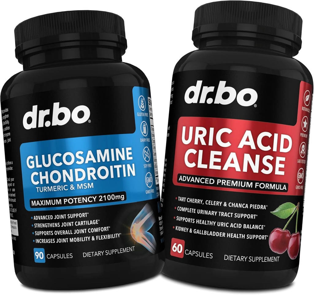 DR. BO Glucosamine Chondroitin Gurkemeje MSM - Urisyre Cleanse Support Supplement
