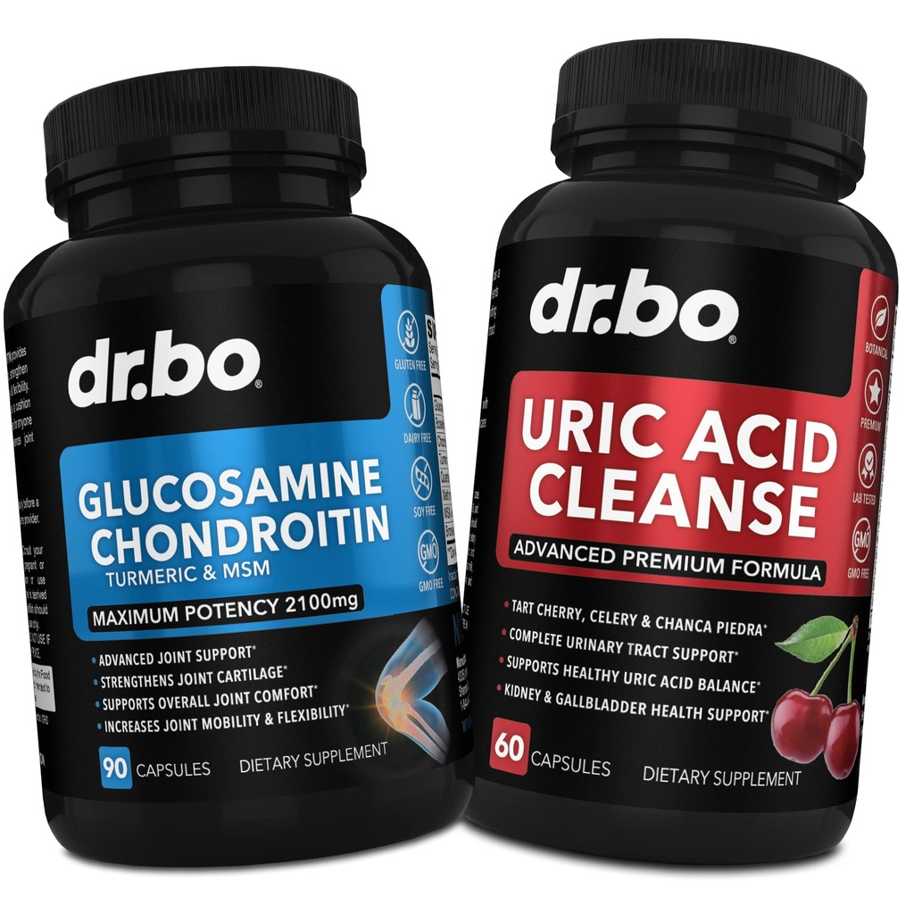 DR. BO Glucosamine Chondroitin Gurkemeje MSM - Urisyre Cleanse Support Supplement