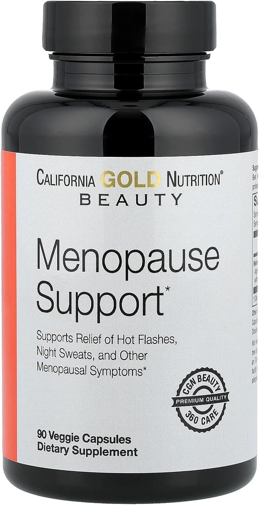 California Gold Nutrition Beauty, Menopause Support med Angelica gigas, Cynanchum wilfordii, Phlomis umbrosa og L- Leucin, 90 Veggie Kapsler