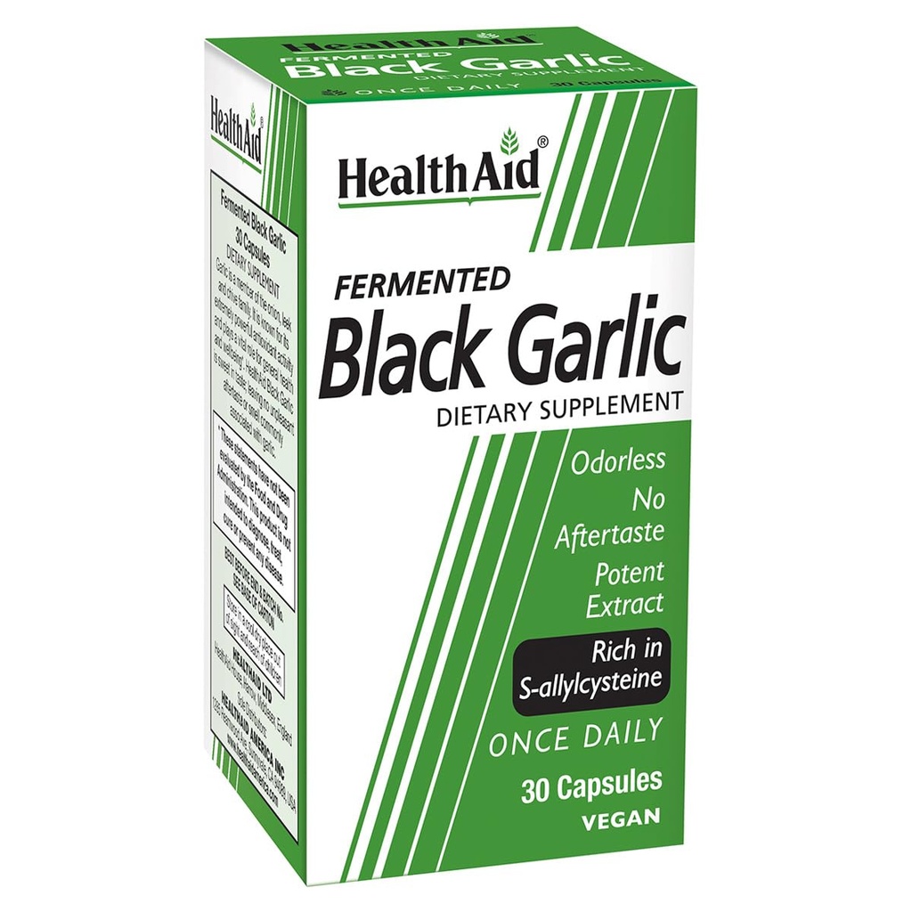 HealthAid Fermented Black Hvidløg - Once- Daily Odorless Softgel - 124; 30 Softgels - 124; Rich in S- Allylcysteine - 124; Vegan & Non- GMO