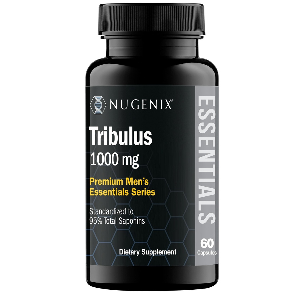 Nugenix Essentials Tribulus Terrestris til mænd Extract - 95% Total Saponiner, 1000 mg høj potens, Ekstra styrke, 60 Greve