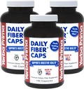Yerba Prima Daily Fiber Capsules, 180 Caps (Pack of 3) - Soluble Dietary Fiber Supplement - Colon Cleanse - Gut Health - Constipation Relief, Vegan, Non-GMO, Gluten-Free