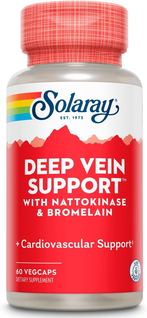 SOLARAY Deep Vein Support, Veg Cap (Btl- Plastic)