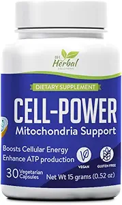 CellPower Mitochondrial Support - Mitochondrial Energy Boost Herbal Supplement - Natural Support for Enhanced ATP Production & Cellular Vitality - 100% Natural and Herbal