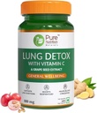 SENTA Pure Nutrition Lung Detox supplement med naturlige urtebind af C-vitamin, Grapefrugt & Vasaka blade Extract 124; Lung Cleanser til afgiftning af Lung og immunforsvar - 60 Veg kapsler