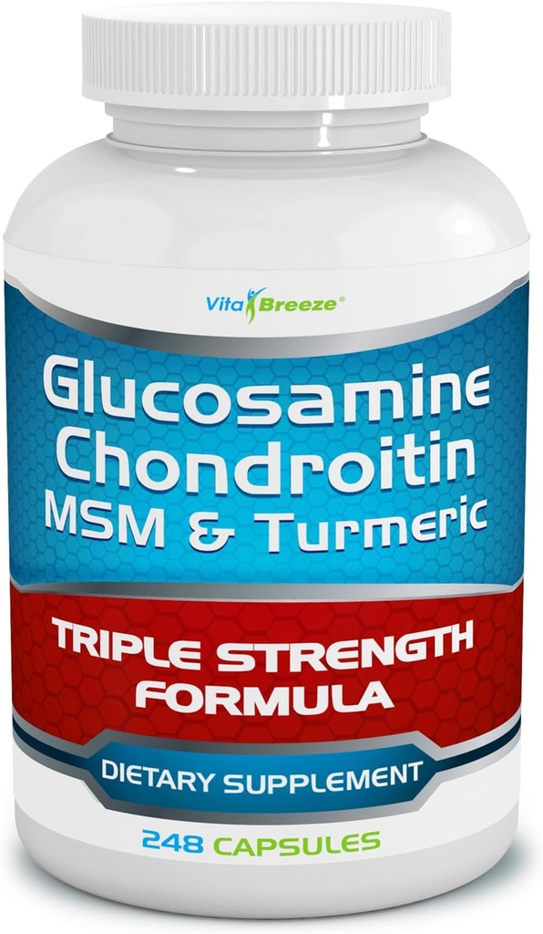 Glucosamin Chondroitin, MSM & gurkemeje - 248 kapsler