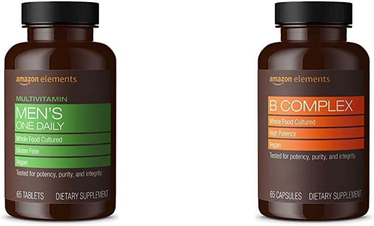 Elementer Mænd 's One Daily Multivitamin (65 tabletter) og Elementer B Complex (65 kapsler)