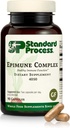 Standard Process Epimune Complex - Vegansk immunsystem support - Luftveje og immunforsvar supplement med Maitake & Tyrkiet Tail svampe - Vegan, Vegetar & Gluten- Free - 90 kapsler