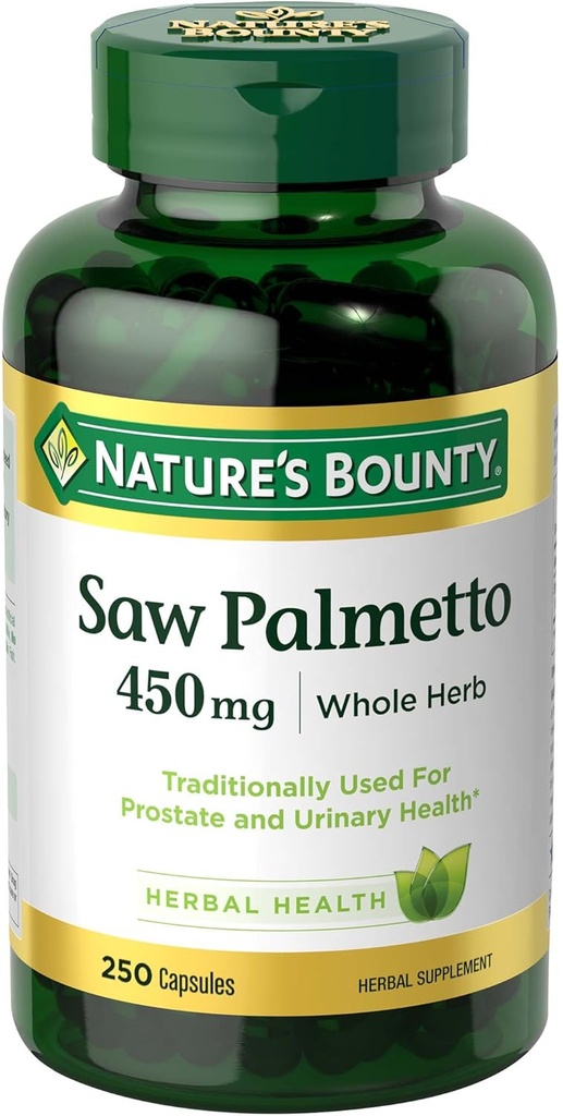 Naturens Bounty Saw Palmetto 450 mg kapsler 250 ea