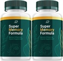 Super Memory Formel Kapsler - Memory Enhancing Vitamin Supplement, Super Memory Formel for hjerne og fokus, SuperMemory Formel Nootropics Anmeldelser (2 Pack - 120 Kapsler)