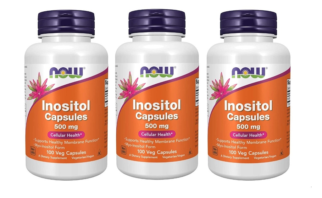 Now Foods Foods Inositol 500mg, 100 kapsler (pakning med 3)