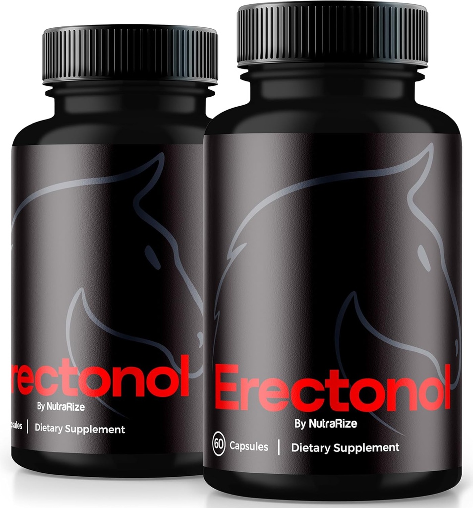 (2 Pack) Erektonol kapsler til mænd, Erektonol Mand Kosttilskud, Daglig Formel for mænds Wellness og Peak Performance, Avancerede Formel piller til en aktiv livsstil, Anmeldelser (120 Kapsler)