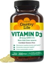 Country Life Vitamin D3 1000 IU Soft Gels, Large, 200 sg, 200 Count