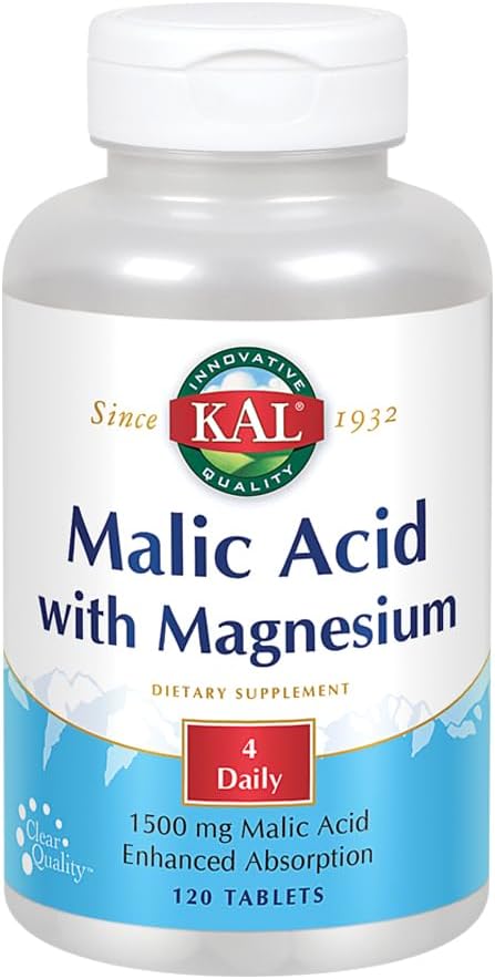 Kal Malic Acid med Magnesiumtabletter, 120 Tæl