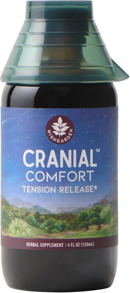 WishGarden Urter Cranial Comfort - Plant- baseret urte supplement med hvid Willow Bark ekstrakt, Lavendel & Schedlcap støtter Frigivelse af hoved, Hals & Skulders Tension, Stress & Muscle Tension, 4oz