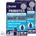 Ekstra styrke Probiotika til fordøjelsessygdomme og immunforsvar, 60 milliarder CFU & 15 Stammer, Gut Health Probiotika til mænd og kvinder understøtter lejlighedsvis obstipation, Diarré, Gas & Bloating, 60CT