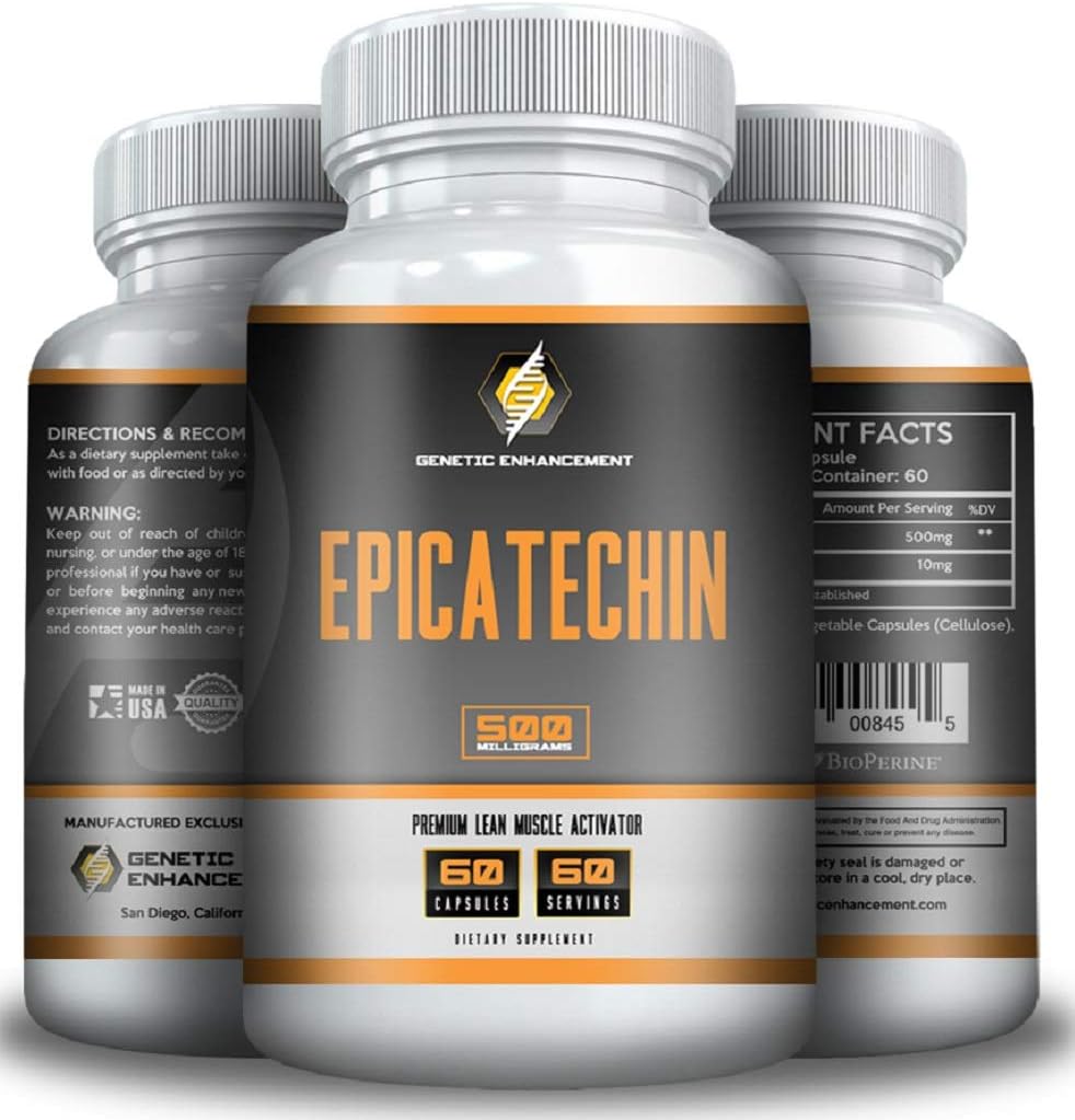 EPICATECHIN - 500Gs Per Servering - 60 Servering og 1000MGS Per Servering - 30 Servering - Max Styrke - Kan reducere Myostatin - Kan øge Lean muskel og styrke - Hjælper i Protein Syntese
