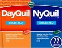 Vicks DayQuil & NyQuil Co- Pack, Cold & Flu Medicine, Kraftfuld Multisymptom Daytime & Nighttime Relief for Hovedpine, Fever, Sore Throat, Minor Aches & Pains, & Hough, 72ct