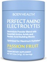 BodyHealth PerfectAmino Electrolytes Powder No Sugar, Hydration Fasting Keto Zero Sugar Electrolytes Drink Mix with Trace Minerals - Passionsfrugt - 30 Servering