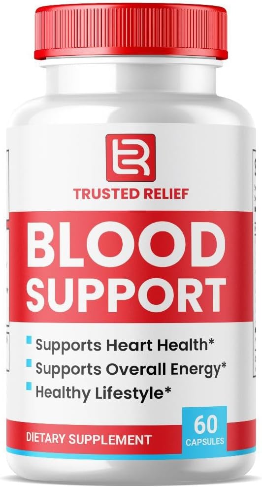 (1 pakke) Trusted Relief Blood Support Capsules, Trusted Relief Capsules All Natural Formel for Stable Levels & Sund Circulation, Premium Supplement (60 Kapsler)