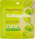 Collagelee Collagen Gummies - Marine Collagen Candy med C-vitamin, Hyaluronsyre, & biotin til moisturized, Youth, Plump Skin - Koreansk Collagen Snacks (Shine Muscat Grape)