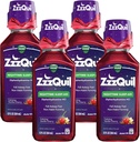 ZzzQuil, Nighttime Sleep Aid Liquid, 50 mg Diphenhydramin HCl, No.1 Sleep- Aid Brand, Calming Vanilla Cherry Flavor, Non- Habit Forming, 12 FL OZ (pakke med 4)