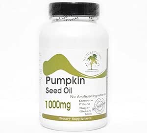Græskar Seed Oil 1000mg emulgeret Dry ~ 200 kapsler - Ingen tilsætningsstoffer ~ Naturetion Kosttilskud