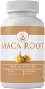 PURE ORIGINAL INGREDIENTS Maca Root, (100 Capsules) Always Pure, No Additives Or Fillers, Lab Verified