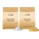 Pure Original Ingredienser Brewer 's Gær og Calcium Citrate Bundle, 1 LB Hver, Ingen tilsætningsstoffer eller Fillers, Kosttilskud