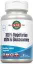 KAL 100% Vegetarisk MSM & Glucosamin - Sund fælles støtte - Vegansk Glucosamin og MSM supplement - Made without Shellfish - Lab Verified - 60-dages garanti - 60 Servering, 60 tabletter