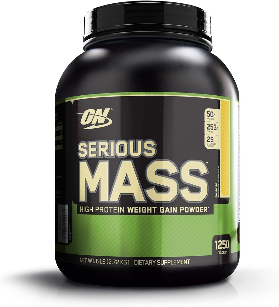 Sundhed & skønhed Optimum Nutrition Alvorlig masse ™, Banan, 6 LB (2,72 kg)