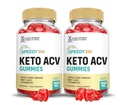 (2 Pack) Speedy Keto ACV Gummies Advanced Formel 1000MG Speedy Keto Gummies Apple Cider Vinagar Formuleret med Pomegranat Beet Juice Powder B12 Vegan Non GMO 120 Gummys