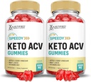 Justified Laboratories (2 Pack Speedy Keto ACV Gummies Advanced Formel 1000MG Speedy Keto Gummies Apple Cider Vinagar Formuleret med Pomegranate Beet Juice Powder B12 Vegan Non GMO 120 Gummys