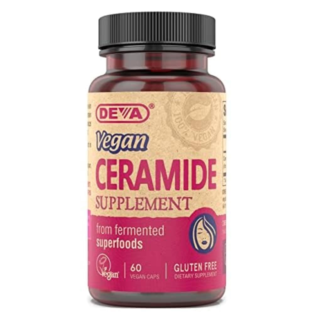 DEVA Vegan Vitaminer Hud Gendannelse Ceramide Supplement Tablets, 60 Greve, 1- Pack
