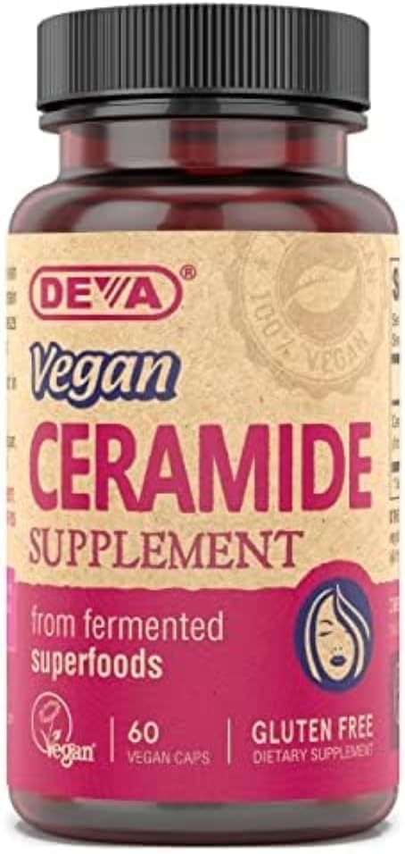 DEVA Vegan Vitaminer Hud Gendannelse Ceramide Supplement tabletter, 60 Greve, 1- Pack