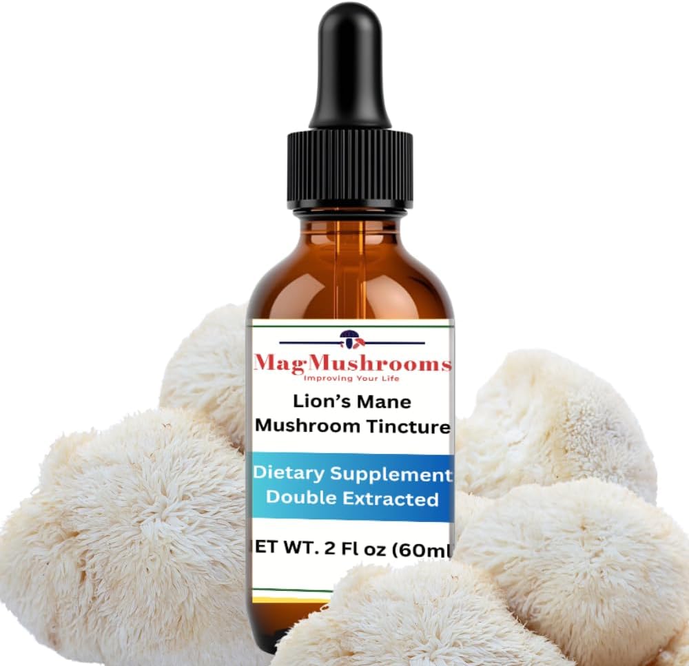 Lion’s Mane Tincture, High Potency, Double Extracted, 60 Daily Doses