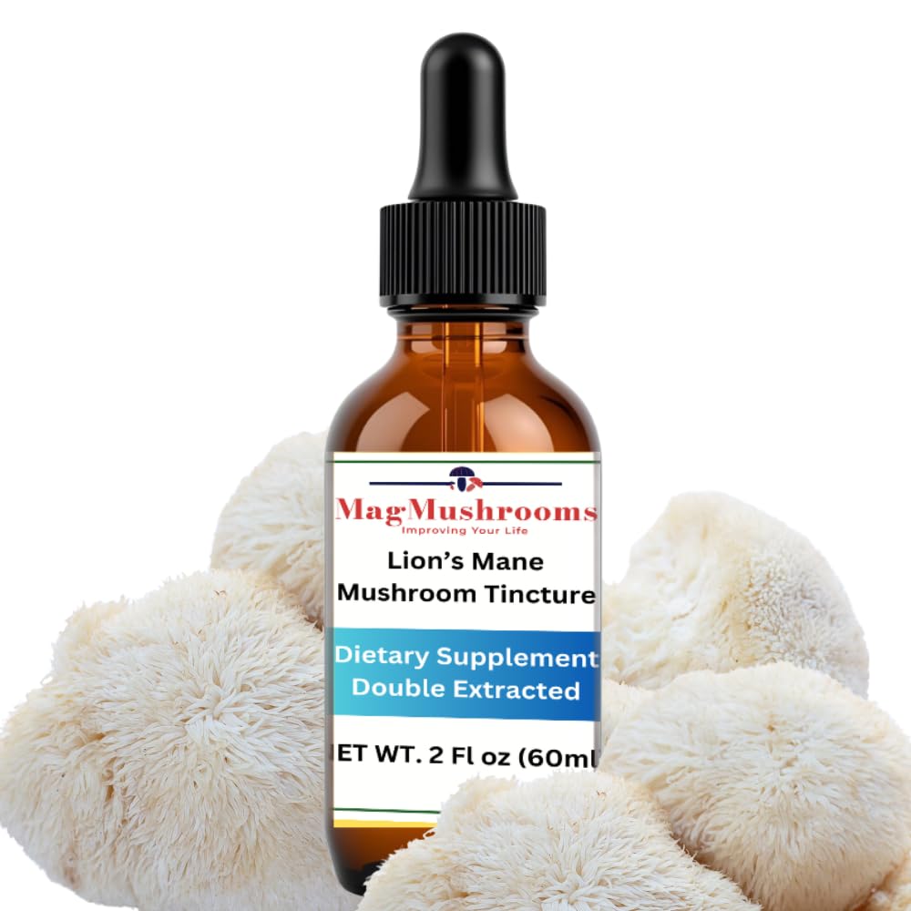 Lions Mane Tincture, High Potency, Dobbelt Udtrukket, 60 daglige doser